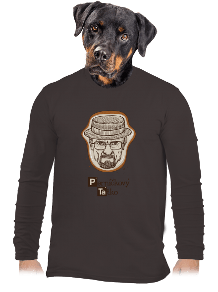 Perníčkový tatko a Perníček pánske dlhý rukáv Bear Brown
