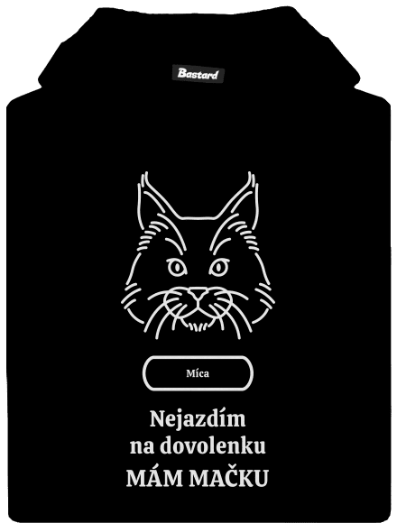 Nemôžem, mám mačku detská mikina klokanka Black