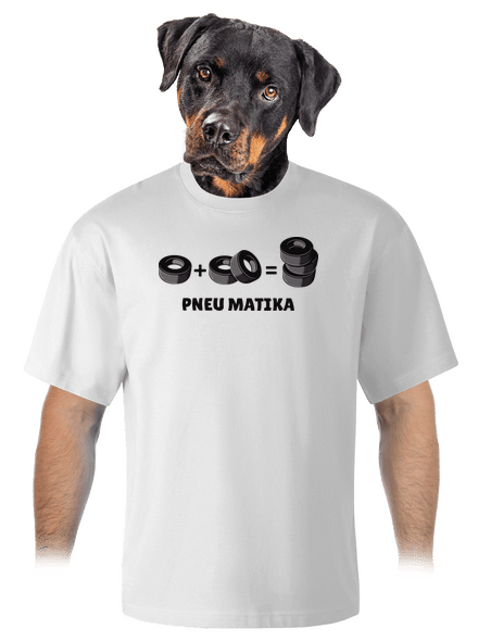 Pneu Matika unisex tričko oversized White