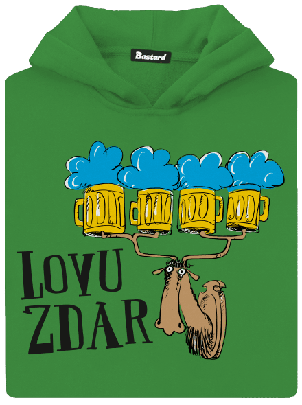 Lovu zdar detská mikina klokanka Kelly Green AWD