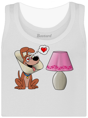 Zamilovaný pes dámske tielko klasické White