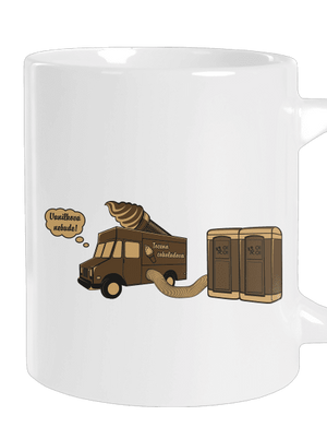 Točená čokoládová veľký hrnček White