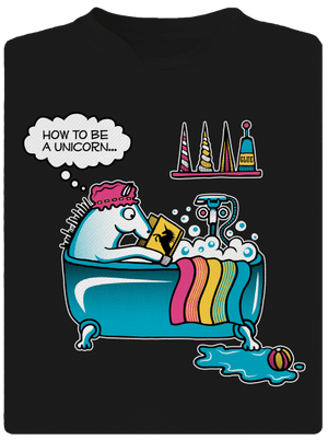Ako sa stať jednorožcom pánske športové tričko Black