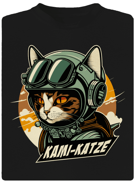 Kami-Katze detské športové tričko Black