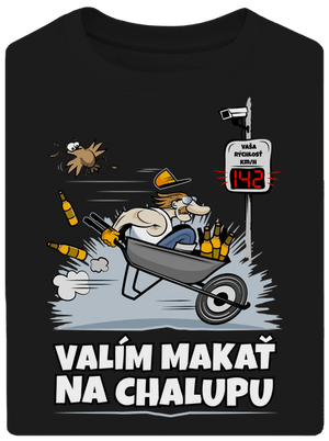 Valím na chalupu unisex tričko oversized Black