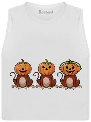 Halloween opičky dámske tielko voľné White