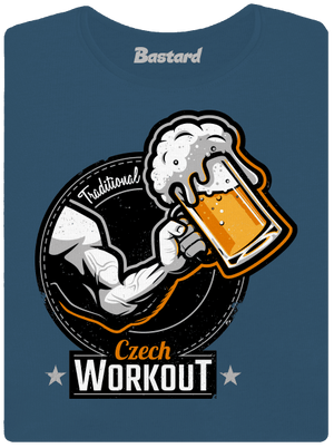 Czech workout dámske tričko prémium Petrol Blue