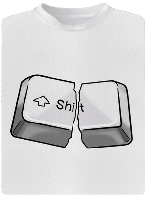 Shift pánske športové tričko White