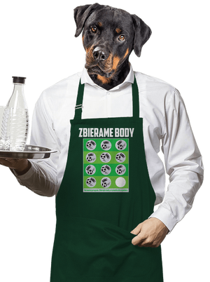 Zbierame body - futbal zástera Bottle Green