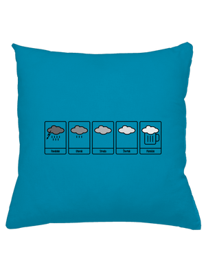 Predpoveď počasia vankúš Blue Turquoise