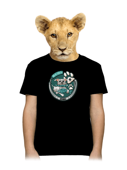 Psí horoskop: Ryba detské tričko Black