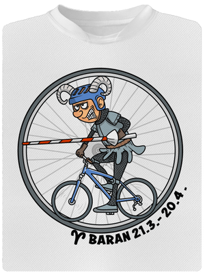 Cyklistický horoskop: Baran detské športové tričko White