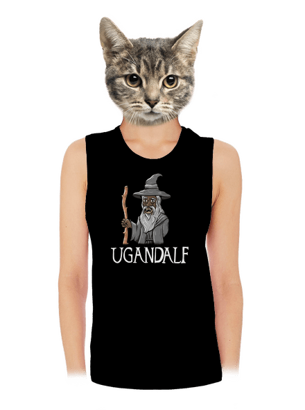 Ugandalf dámske tielko voľné Black