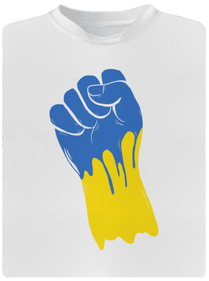 Ukrajina - Ruka detské športové tričko White