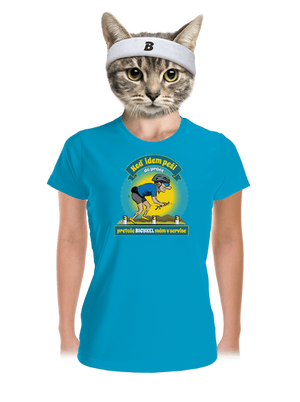 Závislosť na bicykli dámske športové tričko Blue Atol