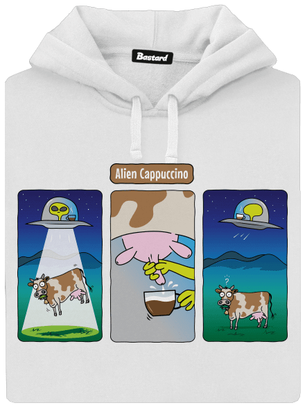Alien Cappuccino dámska mikina klokanka White