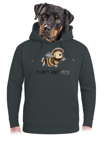 Punks Not Med unisex mikina premium Charcoal