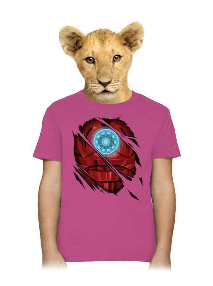 Ironman detské tričko Fuchsia