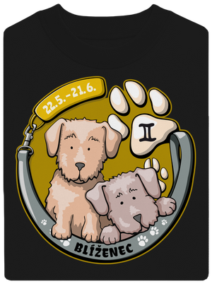 Psí horoskop: Blíženci unisex mikina bez kapucne Black