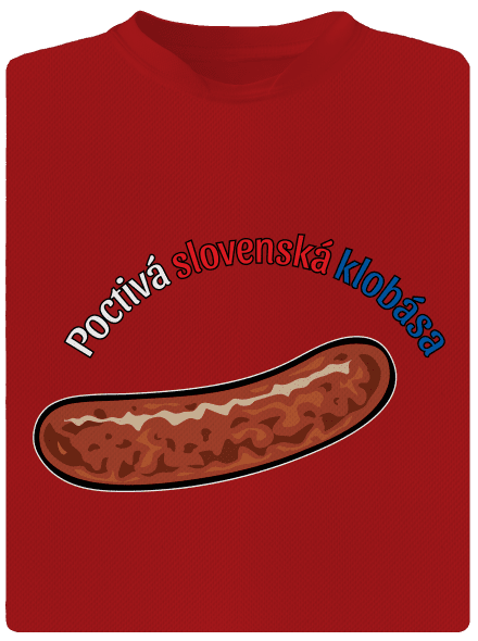 Poctivá buchta a klobása pánske športové tričko Red Mal