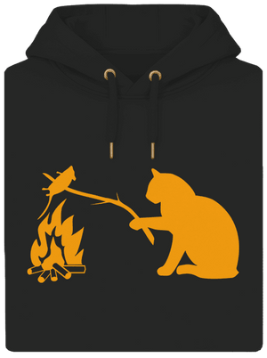 Mačka a myš unisex mikina premium Dark Black