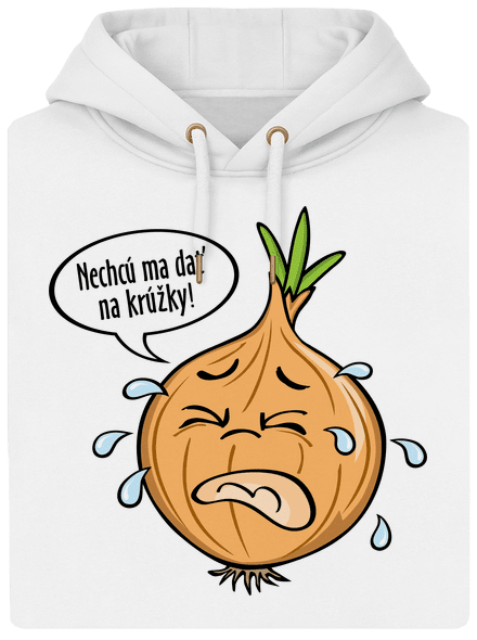 Cibuľa na krúžky unisex mikina premium Snowwhite