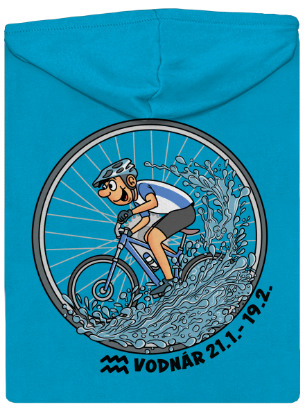 Cyklistický horoskop: Vodnár dámska mikina na zips Blue Atol