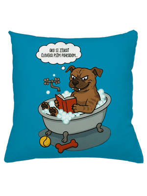 Psí pohľad vankúš Blue Turquoise