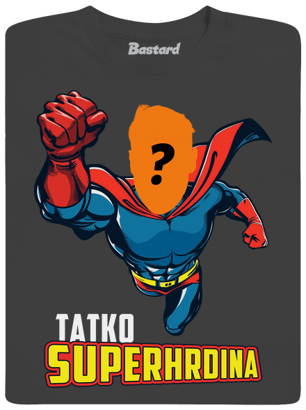 Tatko superhrdina pánske dlhý rukáv Dark Grey