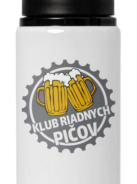 Klub riadnych pičov flaša na vodu White