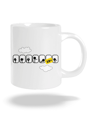 Lietadlo veľký hrnček White