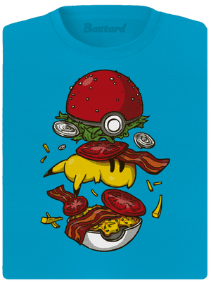 Pokémon burger dámske športové tričko Blue Atol