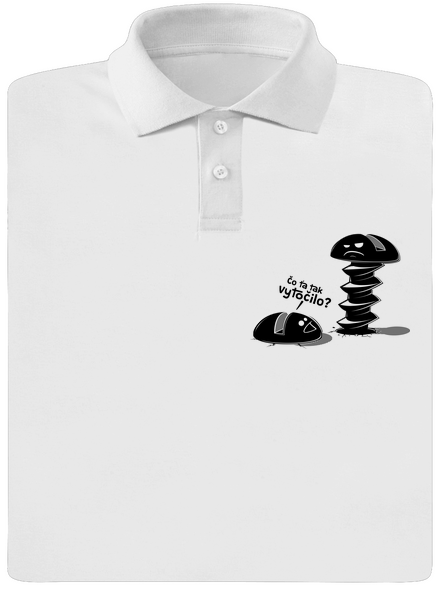 Vytočený pánska polokošeľa White