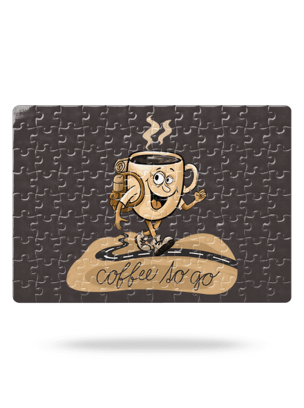Coffee to go puzzle White