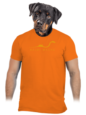 Nájdi mačku pánske tričko Orange