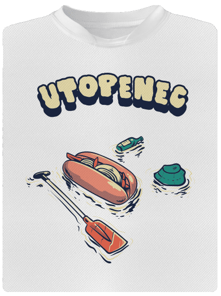 Utopenec detské športové tričko White