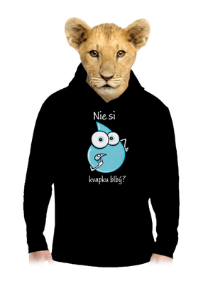 Nie si kvapku blbý detská mikina klokanka Black
