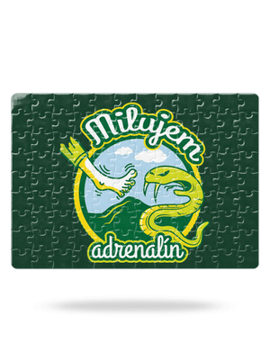 Milujem adrenalín puzzle White