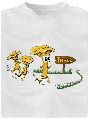 Beží líšky k táboru pánske športové tričko White