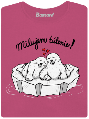 Milujem túlenie dámske tričko prémium Magenta