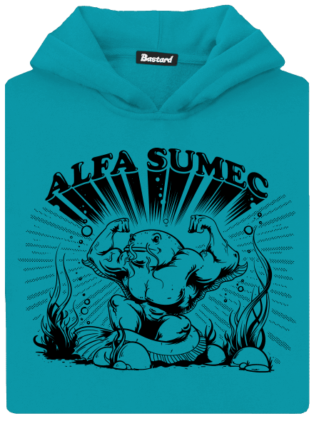 Alfasumec detská mikina klokanka Hawaiian Blue