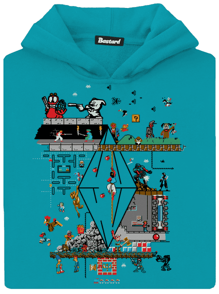 Zahráme si detská mikina klokanka Hawaiian Blue