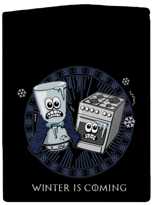 Winter is coming pánska mikina na zips Black