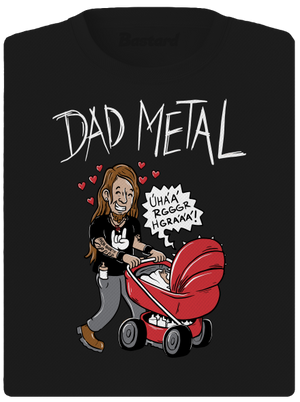 Dad metal dámske športové tričko Black