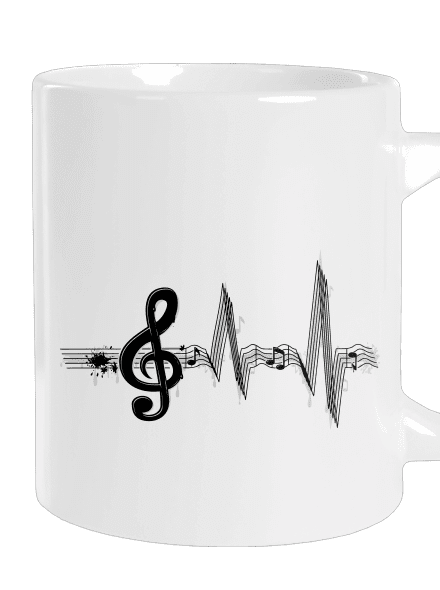 Žijem muzikou veľký hrnček White