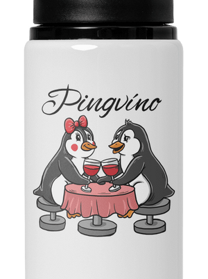 Pingvíno flaša na vodu White