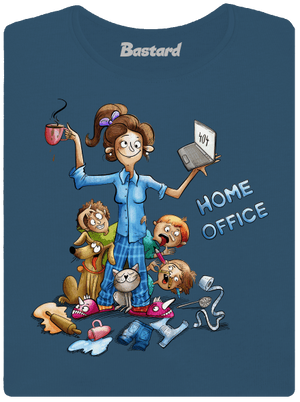 Mamičky home office dámske tričko prémium Petrol Blue