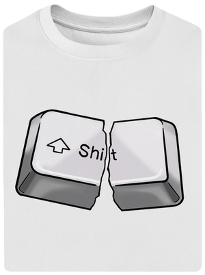 Shift unisex tričko oversized White