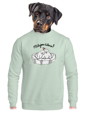 Milujem túlenie unisex mikina bez kapucne Blush Mint