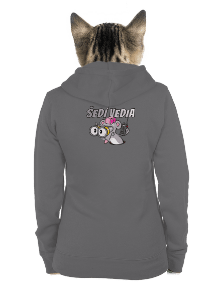 Šedí vedia - myš dámska mikina na zips Steel Gray